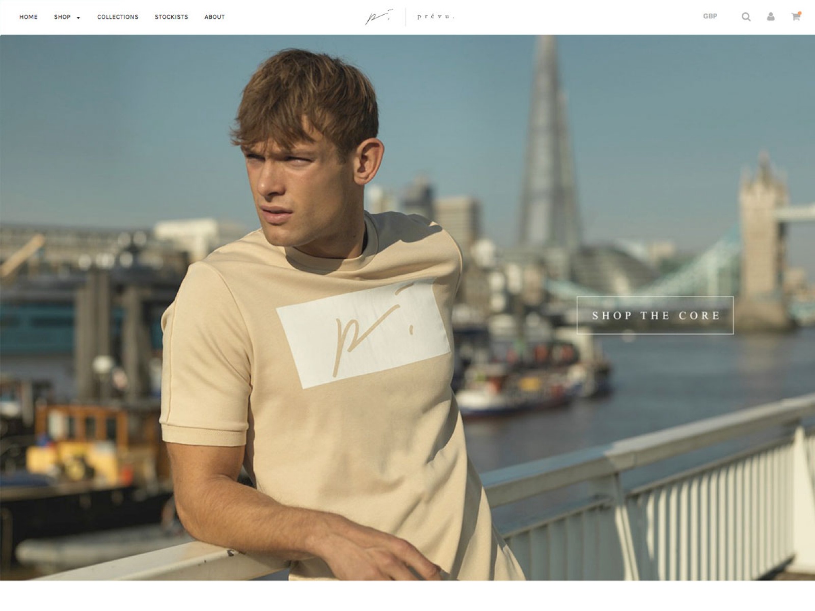 Screenshot of website