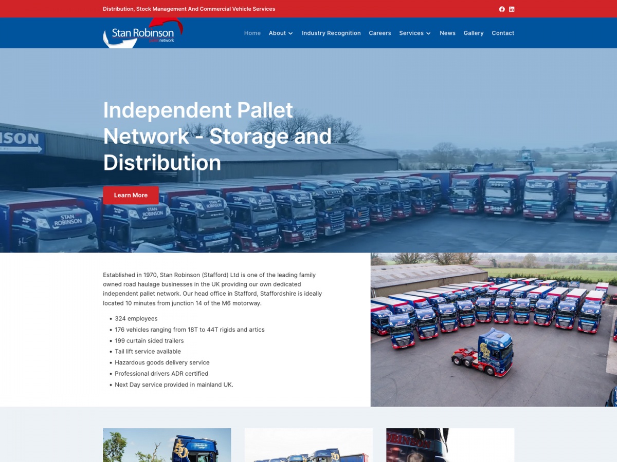 Stan Robinson website screenshot