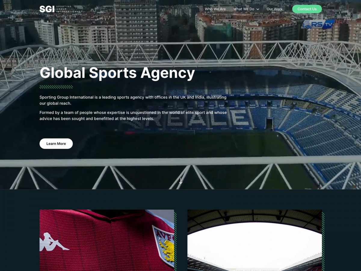 Sporting Group International website screenshot