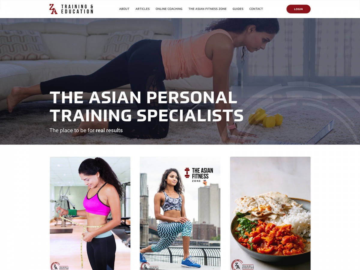 ZA Training & Education website screenshot