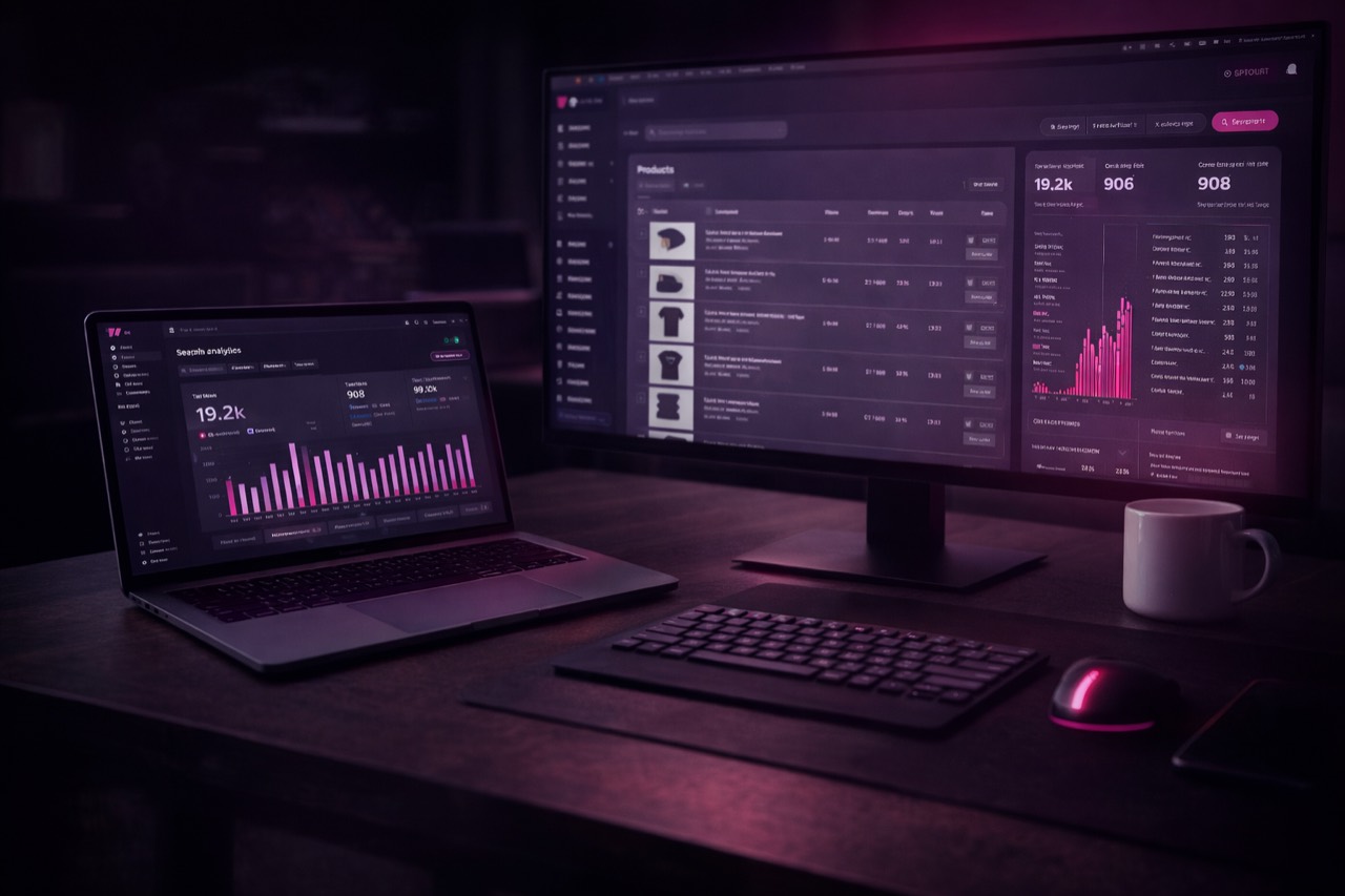 E-commerce dashboard representing Shopify SEO improvements