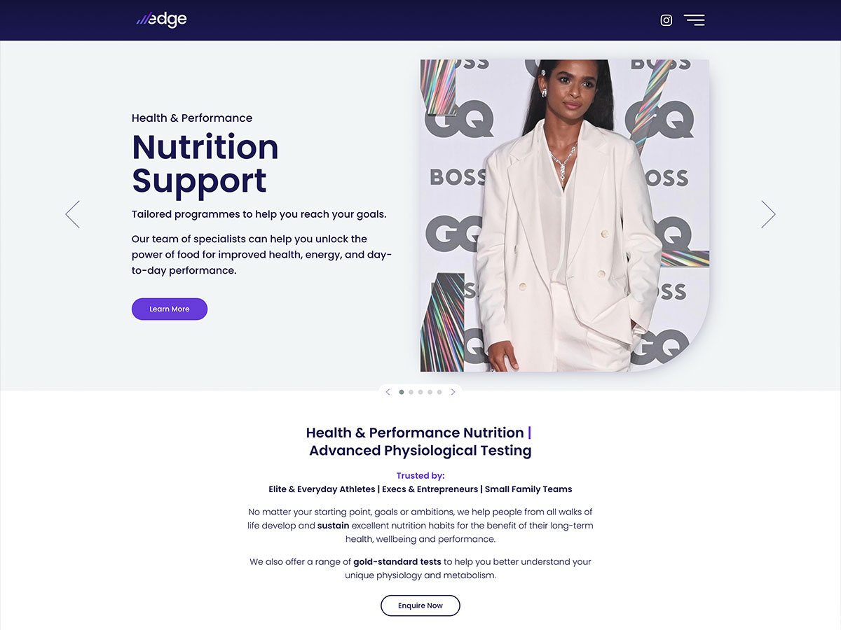 The Edge HPL website screenshot