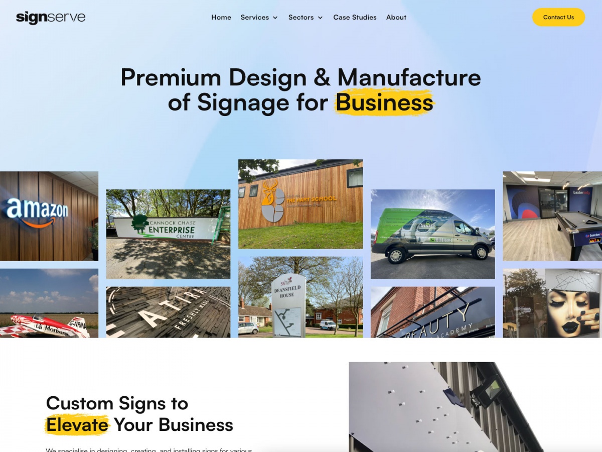 Signserve website screenshot