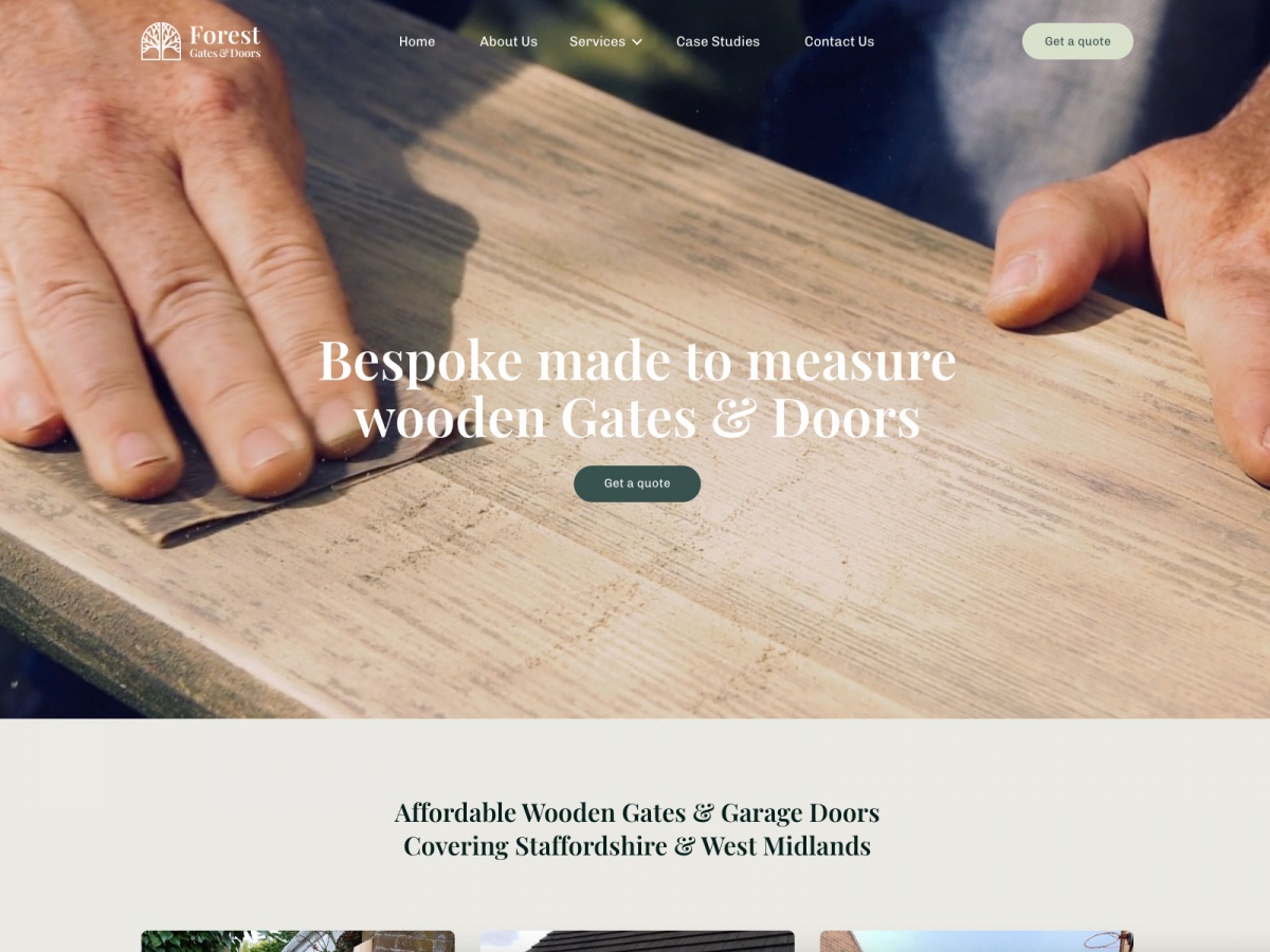 Forest Gates & Doors website screenshot