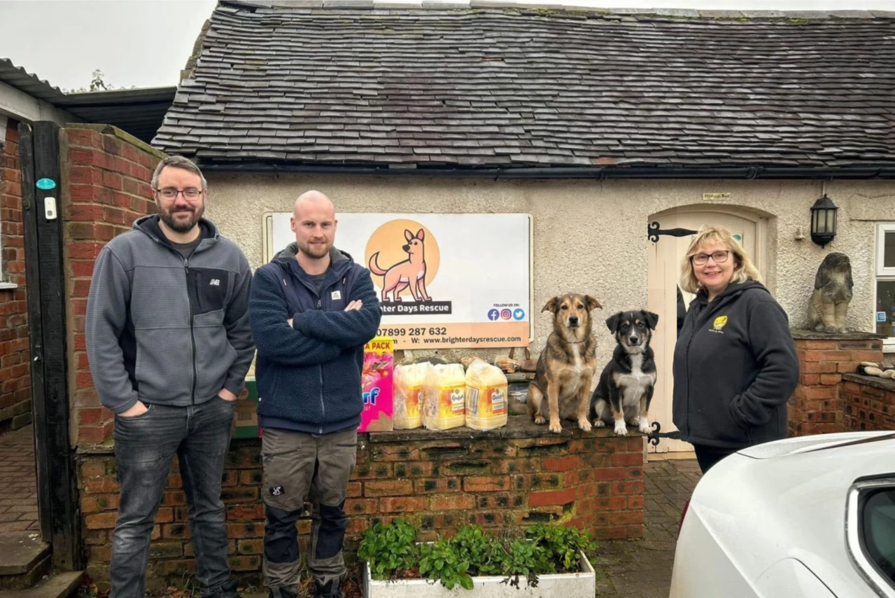 Web Optic team with Brighter Days Rescue