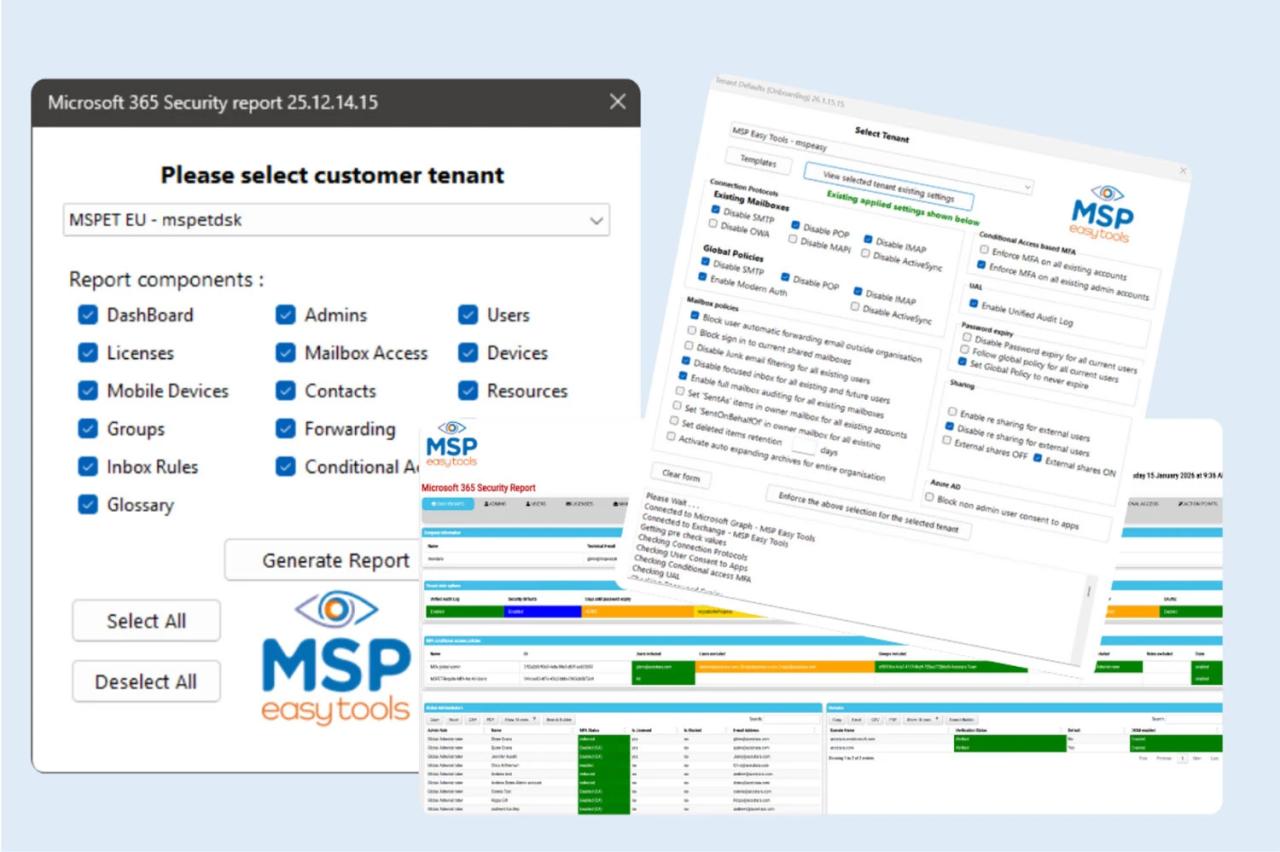 MSP Easy Tools website screenshot