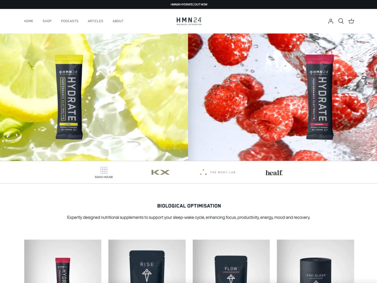 HMN24 website screenshot