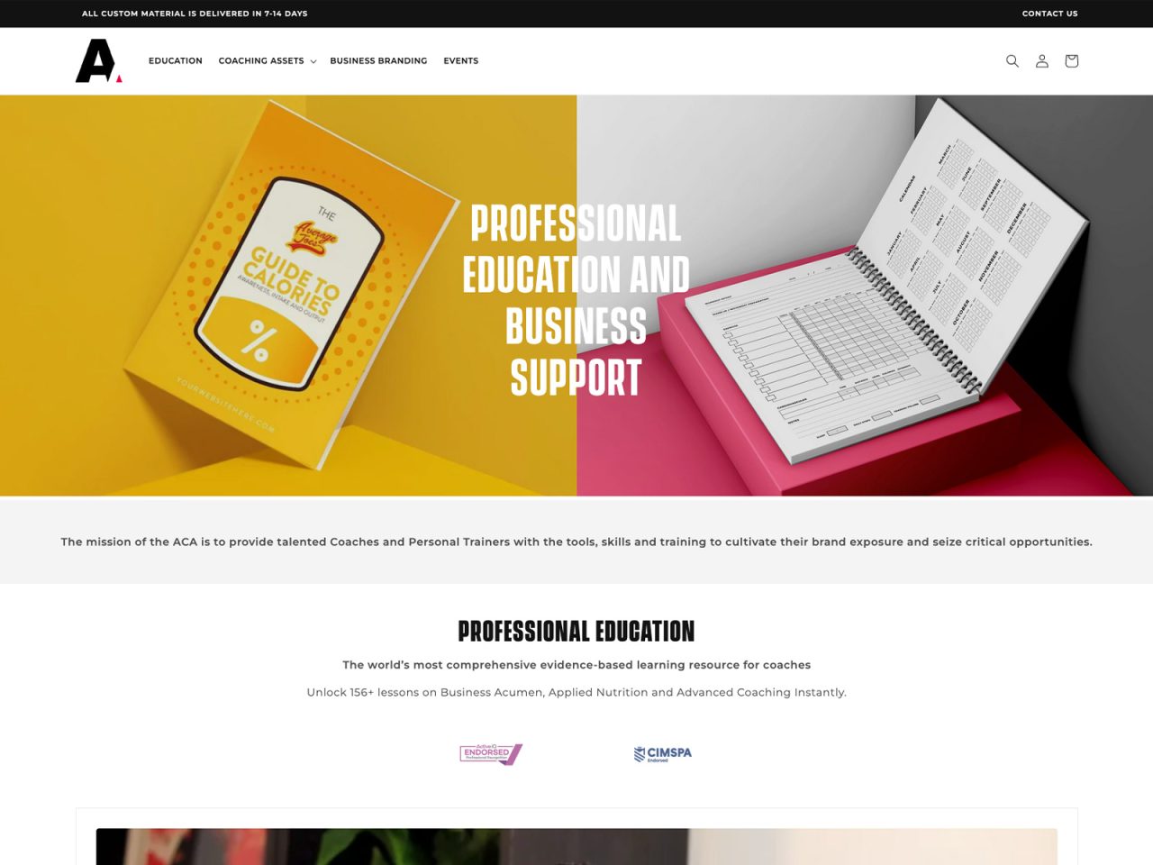 Advanced Coaching Academy website screenshot