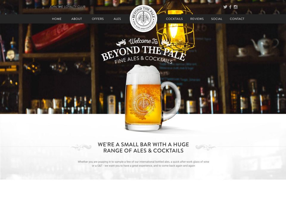 Beyond The Pale website designed by Web Optic