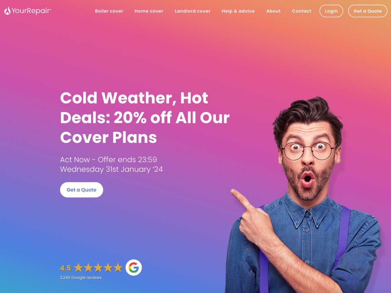 Your Repair website screenshot